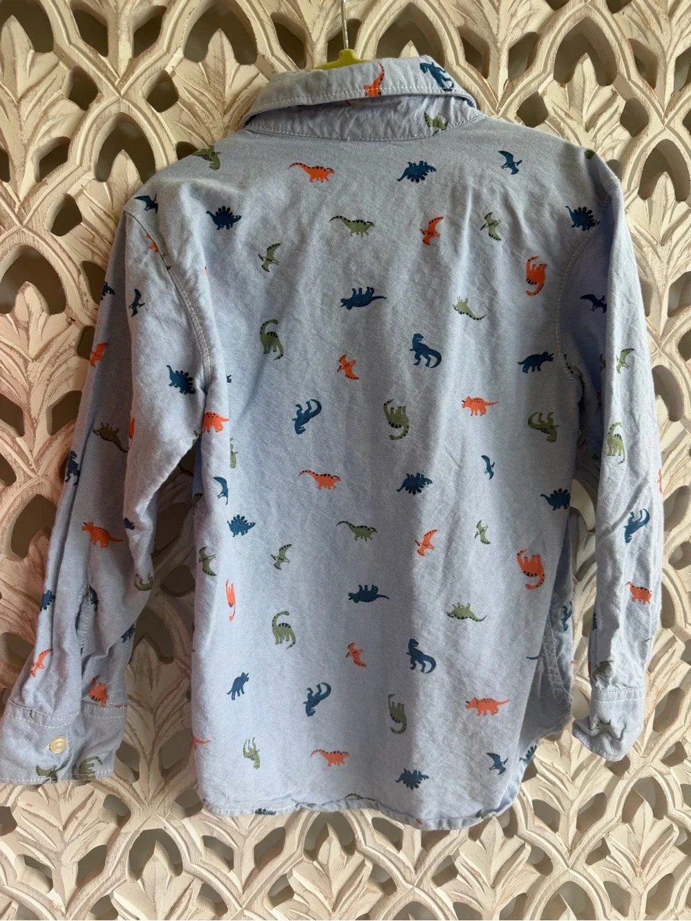 Kids Dinosaur Graphic Tee & Dino Print Button-Up Set, 5T